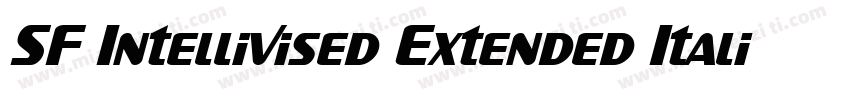 SF Intellivised Extended Italic字体转换